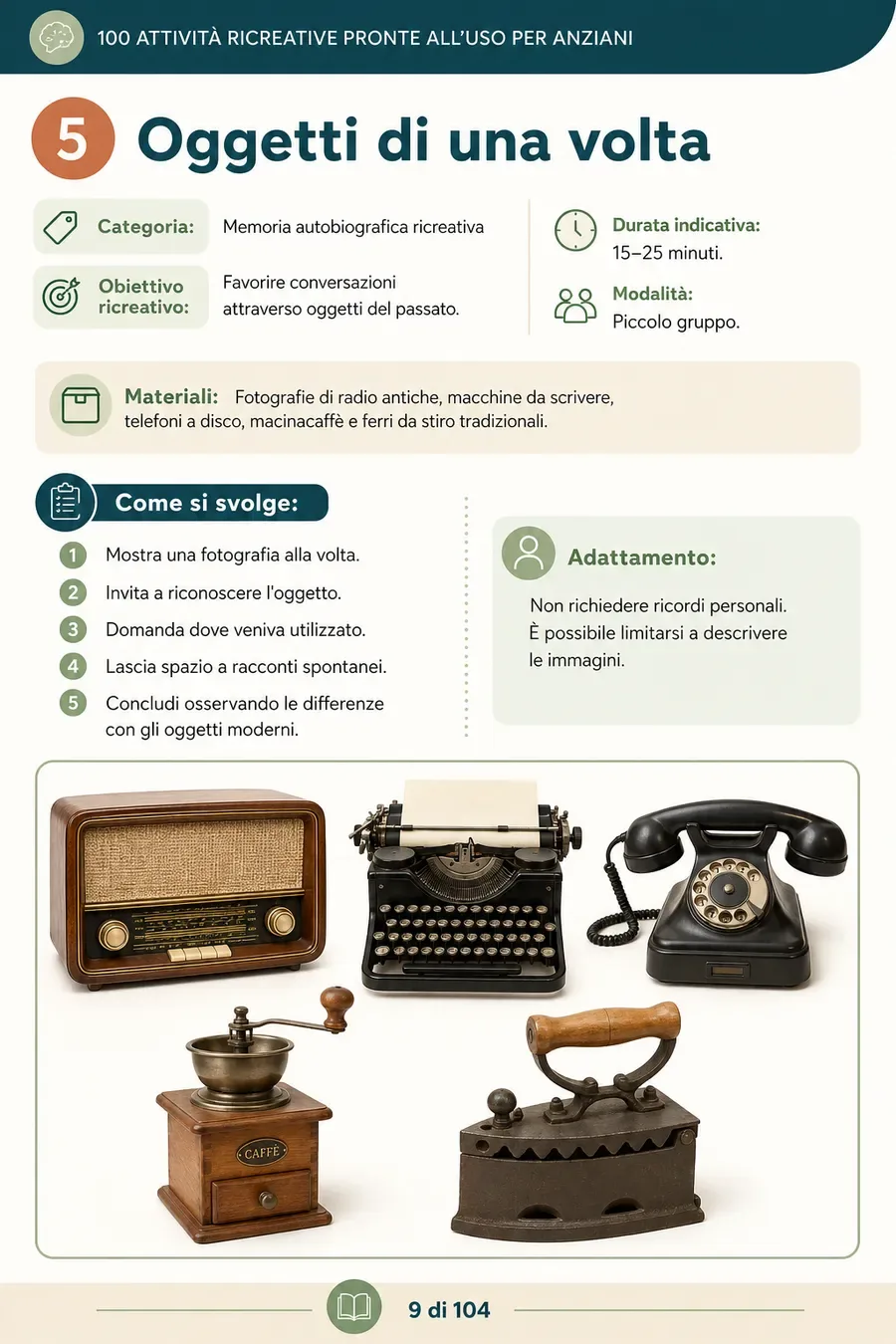 Pagina della guida di attività ricreative per anziani 5