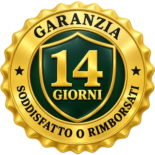 Garanzia 14 giorni soddisfatto o rimborsato